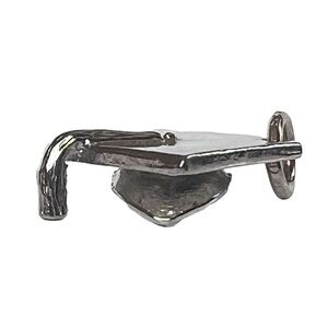 Vintage Sterling Silver Graduation Cap Charm Jewelry Bracelet Necklace